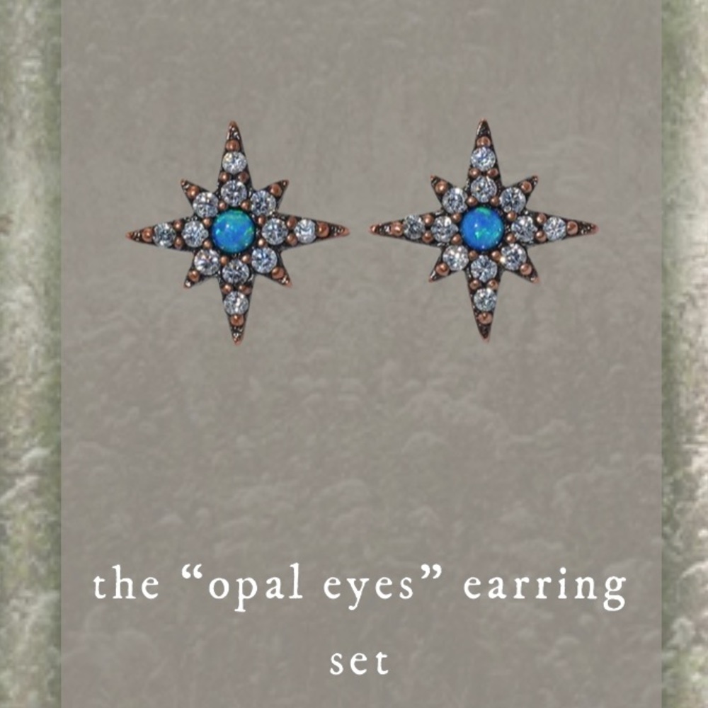 taylor swift opal eyes blue earrings jewelry ring - Picture 11 of 16
